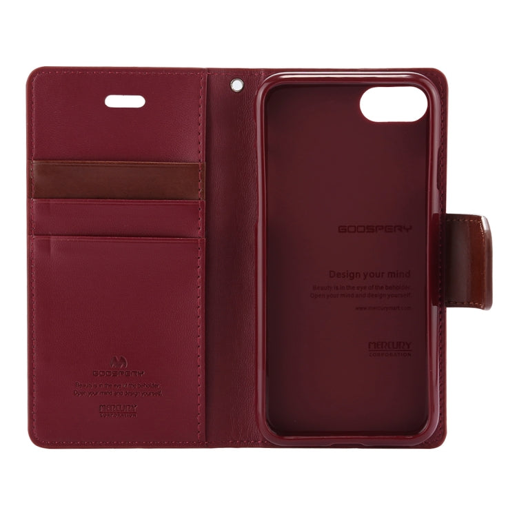 GOOSPERY SONATA DIARY For iPhone SE 2020 & 8 & 7 Business Style Magnetic Clasp Horizontal Flip Leather Case with Holder & Card Slots & Wallet