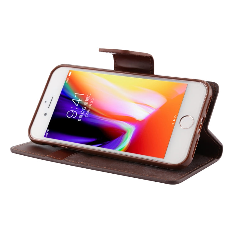 GOOSPERY SONATA DIARY For iPhone SE 2020 & 8 & 7 Business Style Magnetic Clasp Horizontal Flip Leather Case with Holder & Card Slots & Wallet