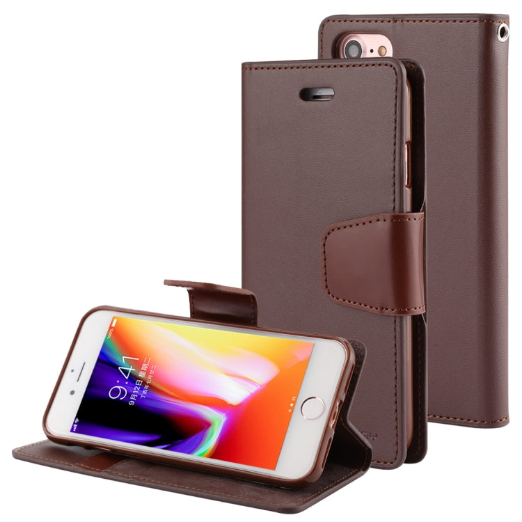 GOOSPERY SONATA DIARY For iPhone SE 2020 & 8 & 7 Business Style Magnetic Clasp Horizontal Flip Leather Case with Holder & Card Slots & Wallet