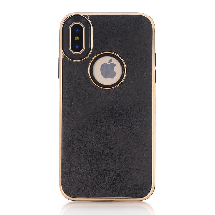For iPhone X / XS Electroplating Soft TPU Crazy Horse Texture Protective Case