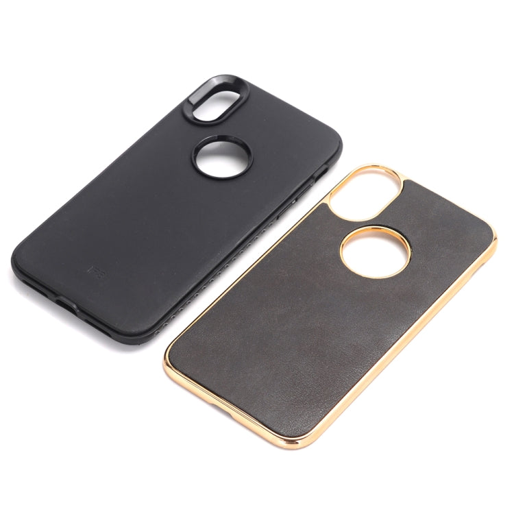 For iPhone X / XS Electroplating Soft TPU Crazy Horse Texture Protective Case