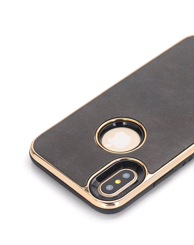 For iPhone X / XS Electroplating Soft TPU Crazy Horse Texture Protective Case