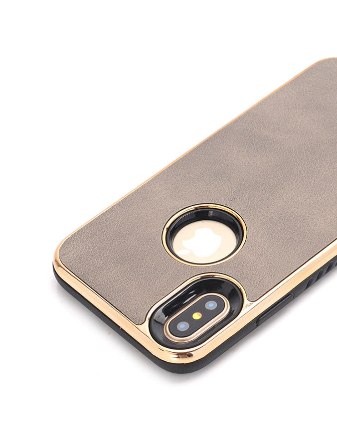 For iPhone X / XS Electroplating Soft TPU Crazy Horse Texture Protective Case