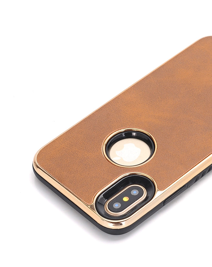 For iPhone X / XS Electroplating Soft TPU Crazy Horse Texture Protective Case