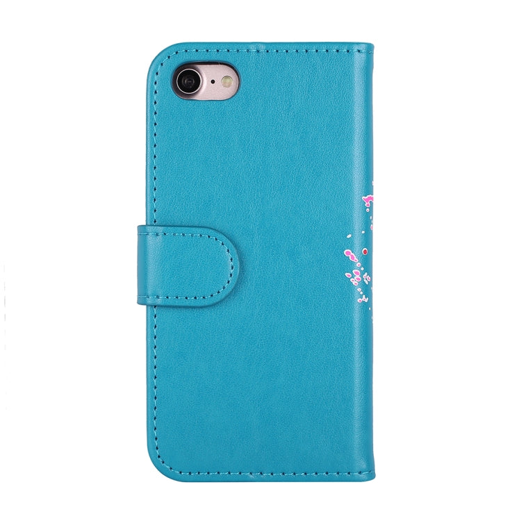 For iPhone SE 2020 & 8 & 7 Glittery Powder Flamingo Print Horizontal Flip Leather Case with Holder & Wallet & Card Slots & Photo Frame