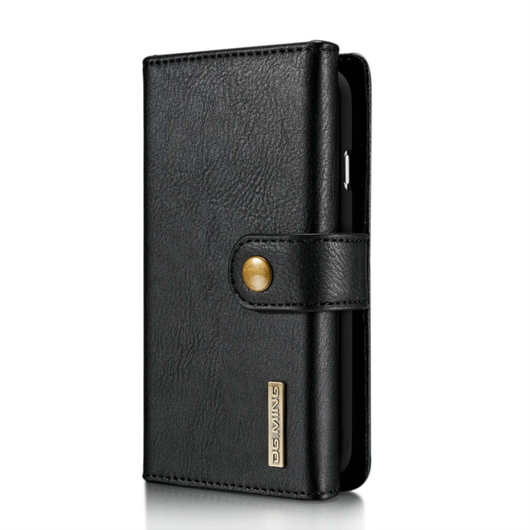 DG.MING For iPhone SE 2020 & 8 & 7 Triple Fold Crazy Horse Texture Horizontal Flip Magnetic Protective Case with Holder & Card Slots & Wallet
