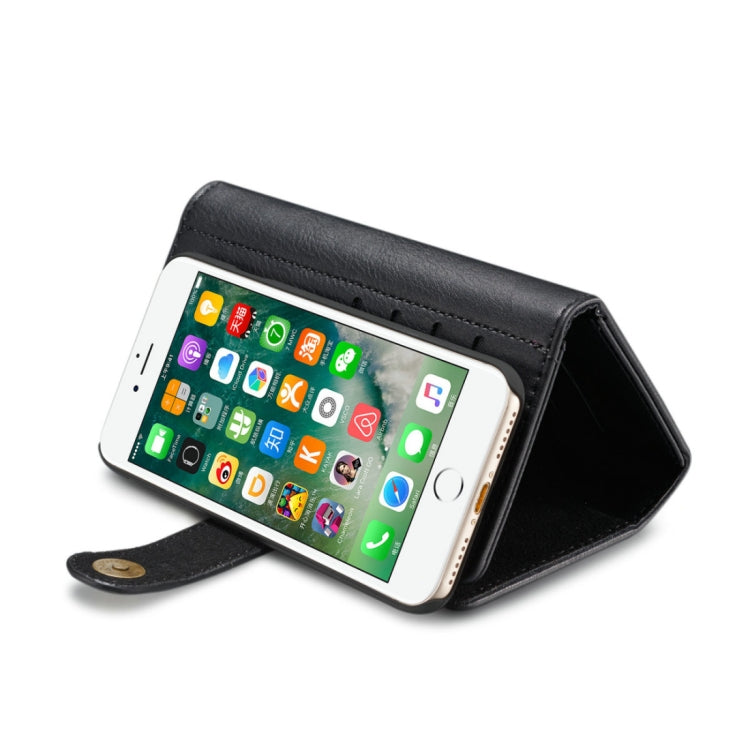 DG.MING For iPhone SE 2020 & 8 & 7 Triple Fold Crazy Horse Texture Horizontal Flip Magnetic Protective Case with Holder & Card Slots & Wallet