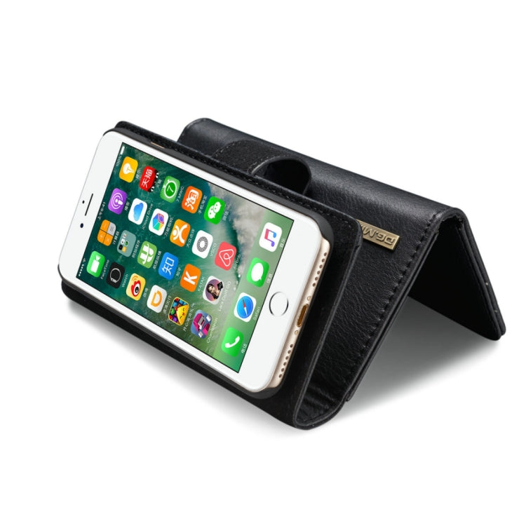 DG.MING For iPhone SE 2020 & 8 & 7 Triple Fold Crazy Horse Texture Horizontal Flip Magnetic Protective Case with Holder & Card Slots & Wallet