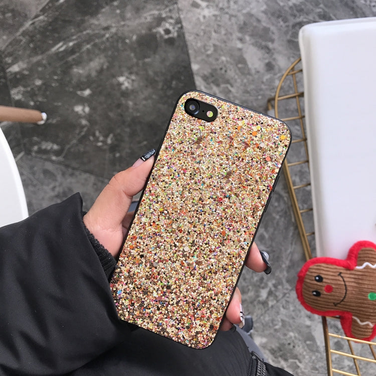For iPhone SE 2020 & 8 & 7 Glitter Powder Style Full Coverage Protective Back Case