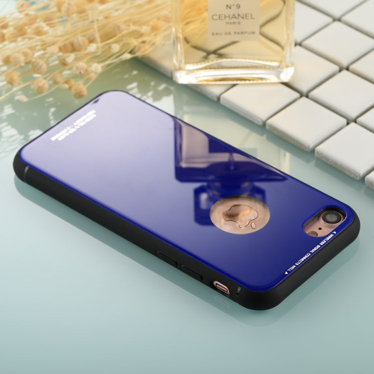 For iPhone SE 2020 & 8 & 7 0.8mm Tempered Glass High Quality TPU Airframe Protective Back Cover Case