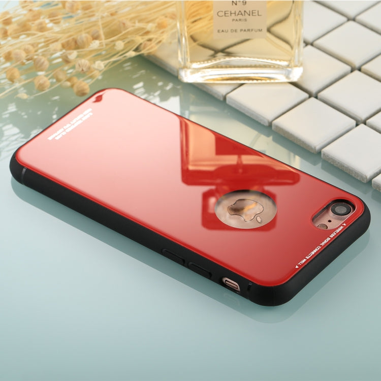 For iPhone SE 2020 & 8 & 7 0.8mm Tempered Glass High Quality TPU Airframe Protective Back Cover Case