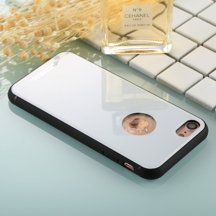 For iPhone SE 2020 & 8 & 7 0.8mm Tempered Glass High Quality TPU Airframe Protective Back Cover Case