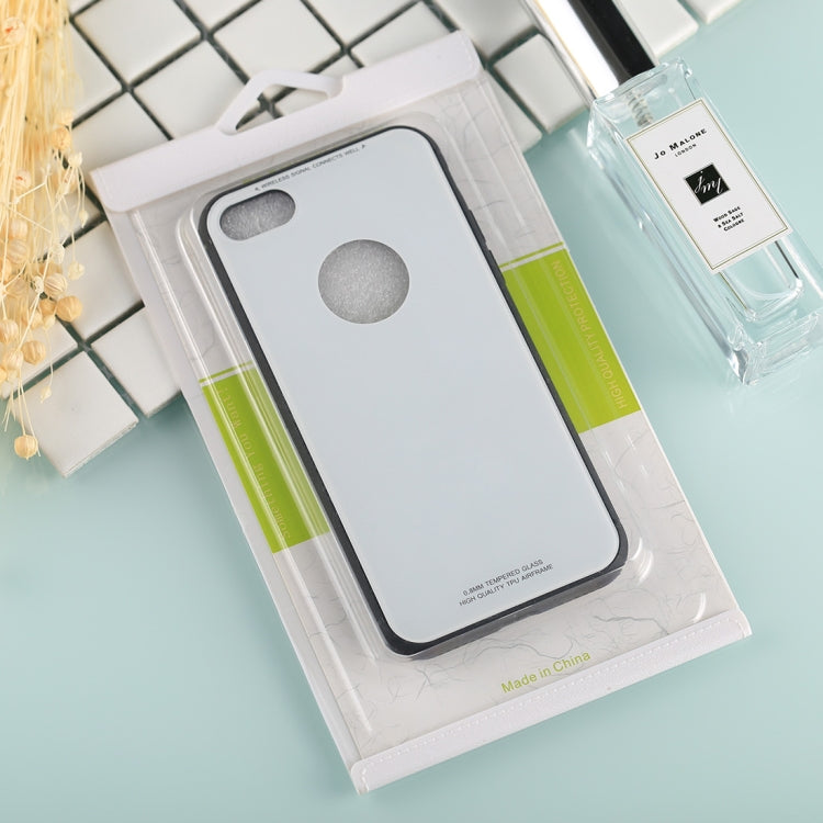 For iPhone SE 2020 & 8 & 7 0.8mm Tempered Glass High Quality TPU Airframe Protective Back Cover Case