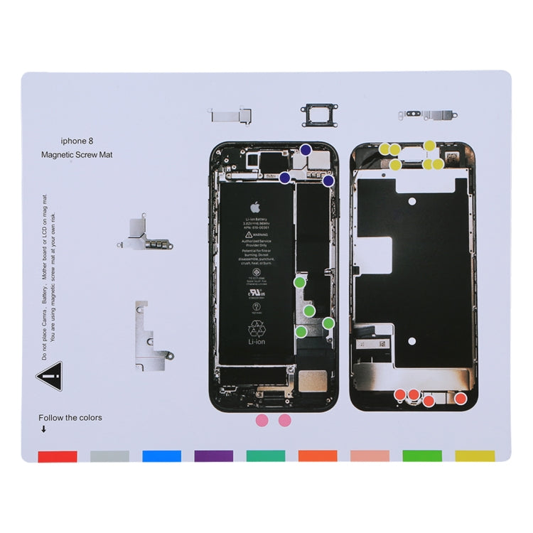Magnetic Screws Mat For iPhone 8 , Size: 25cm x 20cm