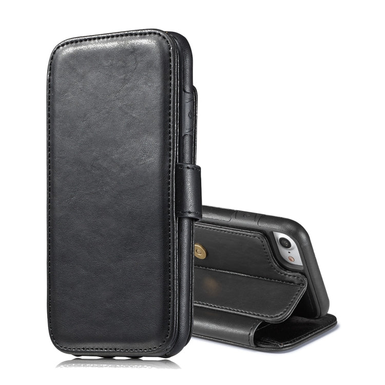 For iPhone 8 & 7 Detachable Retro PU Leather Texture Horizontal Flip Protective Leather Case with Card Slots & Holder & Wallet & Photo Frame