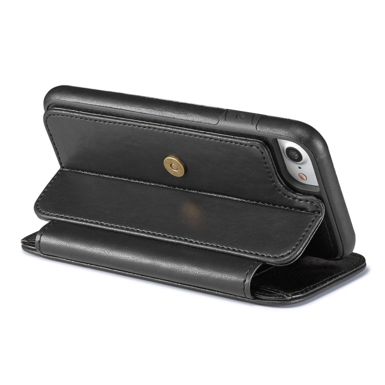 For iPhone 8 & 7 Detachable Retro PU Leather Texture Horizontal Flip Protective Leather Case with Card Slots & Holder & Wallet & Photo Frame