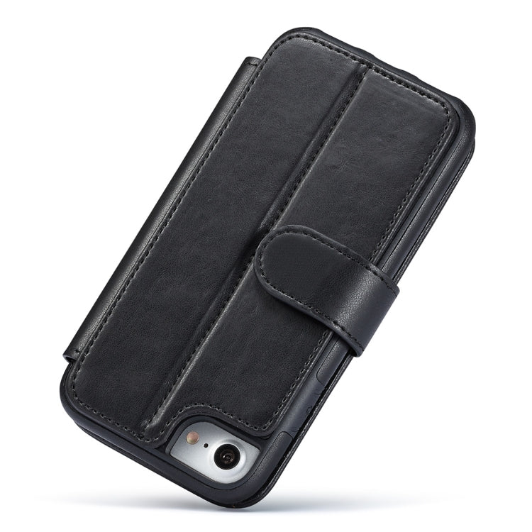 For iPhone 8 & 7 Detachable Retro PU Leather Texture Horizontal Flip Protective Leather Case with Card Slots & Holder & Wallet & Photo Frame