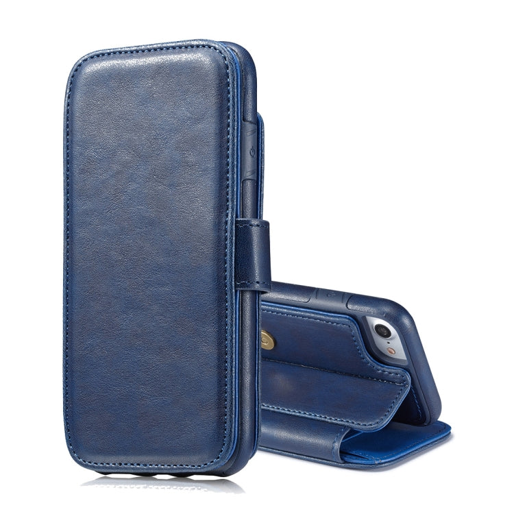 For iPhone 8 & 7 Detachable Retro PU Leather Texture Horizontal Flip Protective Leather Case with Card Slots & Holder & Wallet & Photo Frame