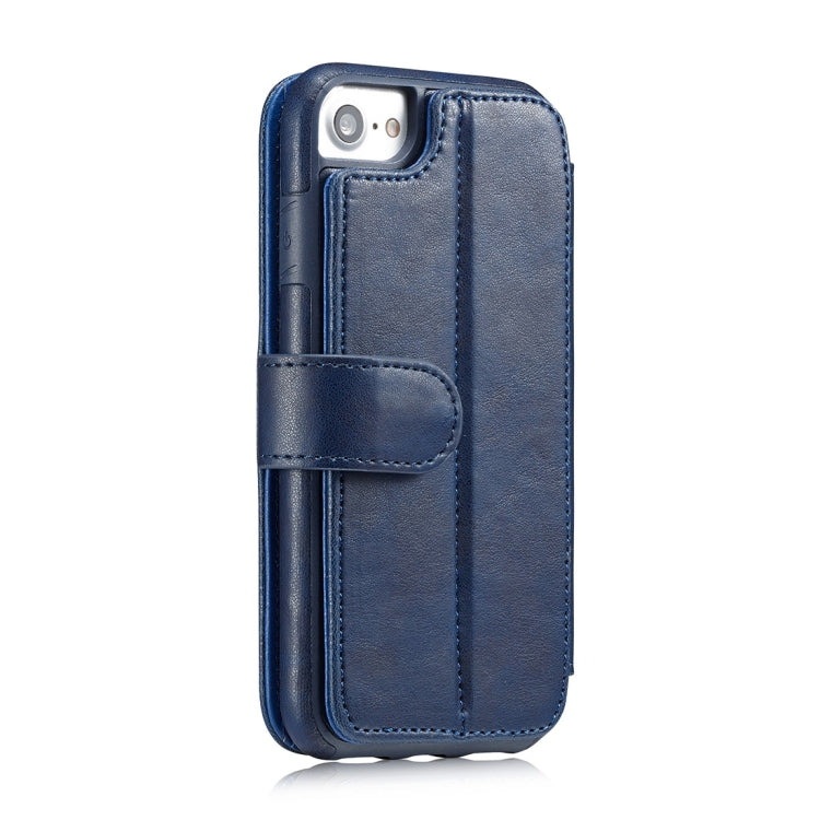 For iPhone 8 & 7 Detachable Retro PU Leather Texture Horizontal Flip Protective Leather Case with Card Slots & Holder & Wallet & Photo Frame