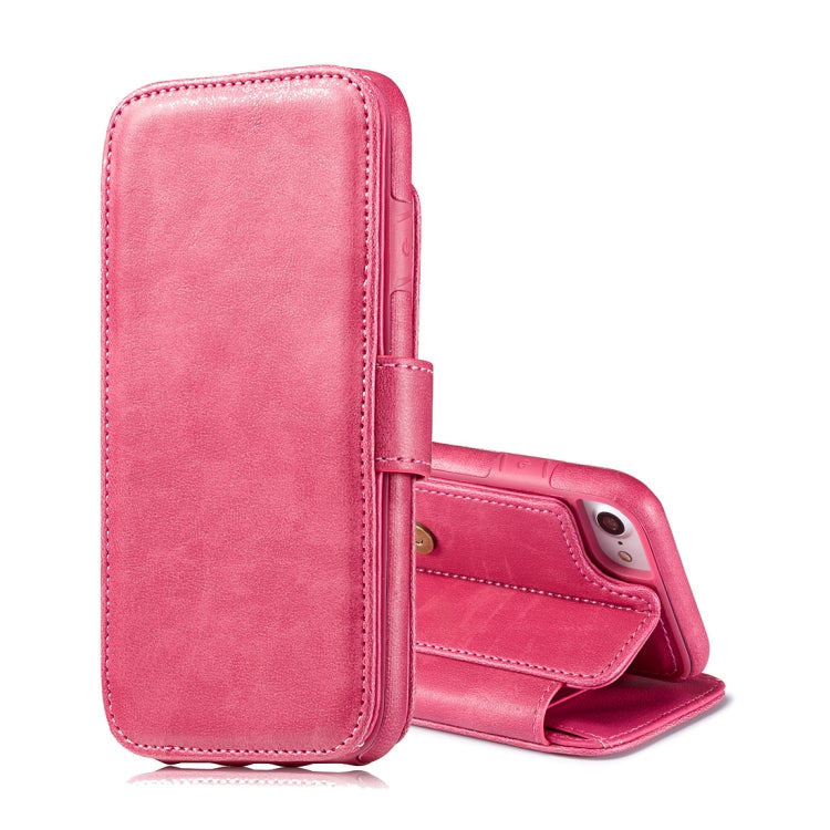 For iPhone 8 & 7 Detachable Retro PU Leather Texture Horizontal Flip Protective Leather Case with Card Slots & Holder & Wallet & Photo Frame