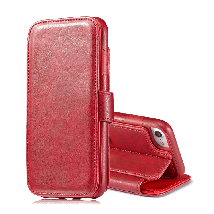 For iPhone 8 & 7 Detachable Retro PU Leather Texture Horizontal Flip Protective Leather Case with Card Slots & Holder & Wallet & Photo Frame