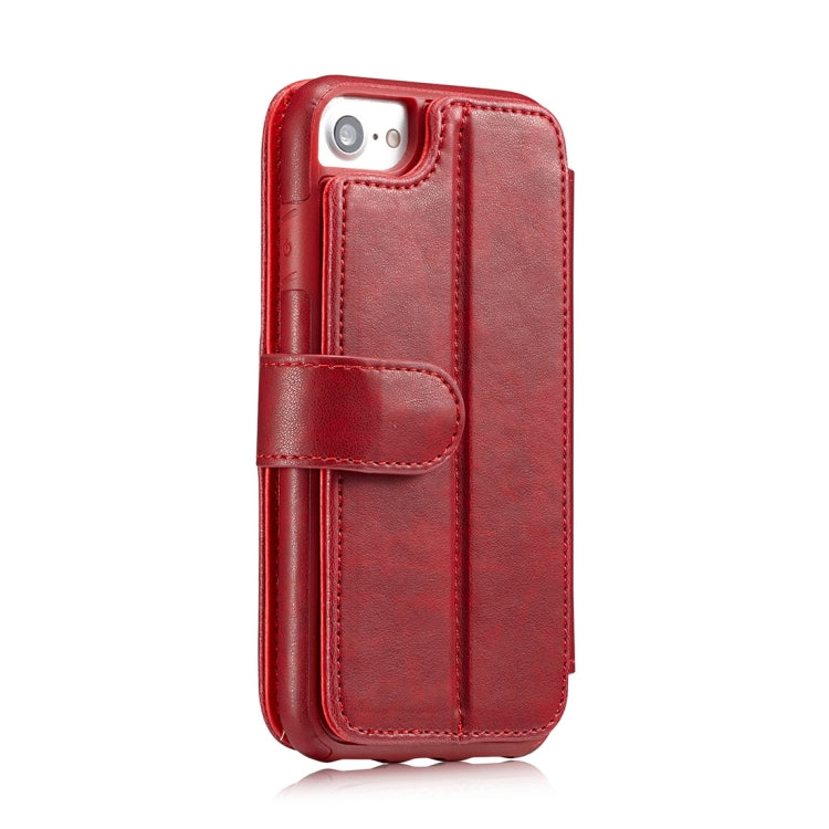 For iPhone 8 & 7 Detachable Retro PU Leather Texture Horizontal Flip Protective Leather Case with Card Slots & Holder & Wallet & Photo Frame