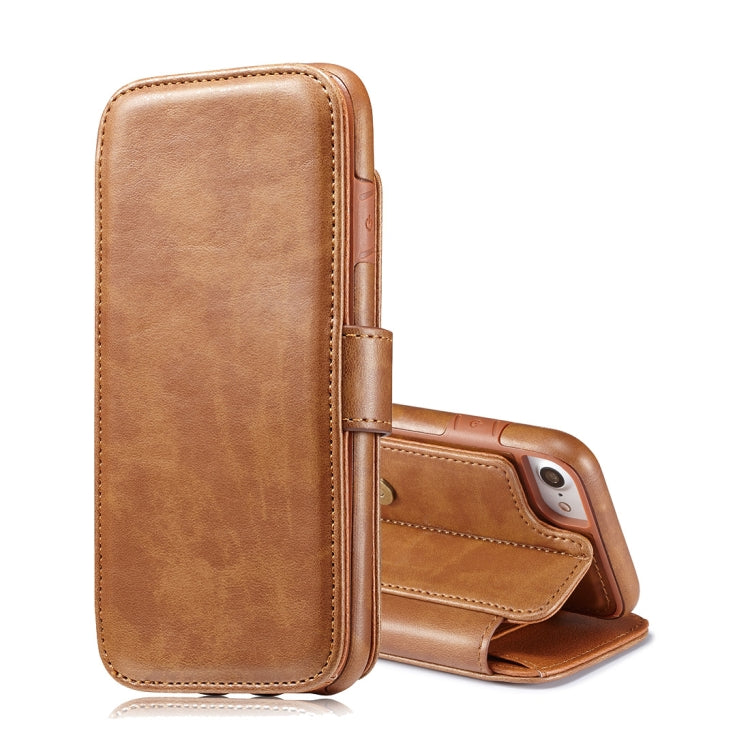 For iPhone 8 & 7 Detachable Retro PU Leather Texture Horizontal Flip Protective Leather Case with Card Slots & Holder & Wallet & Photo Frame