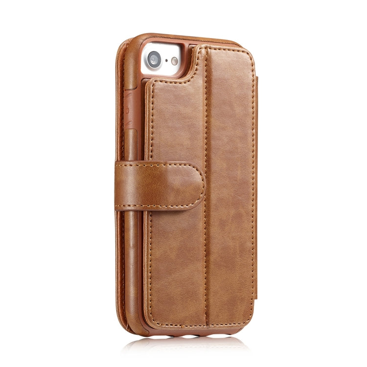 For iPhone 8 & 7 Detachable Retro PU Leather Texture Horizontal Flip Protective Leather Case with Card Slots & Holder & Wallet & Photo Frame