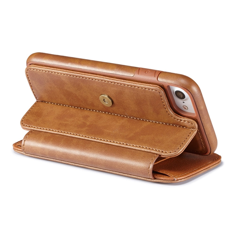 For iPhone 8 & 7 Detachable Retro PU Leather Texture Horizontal Flip Protective Leather Case with Card Slots & Holder & Wallet & Photo Frame