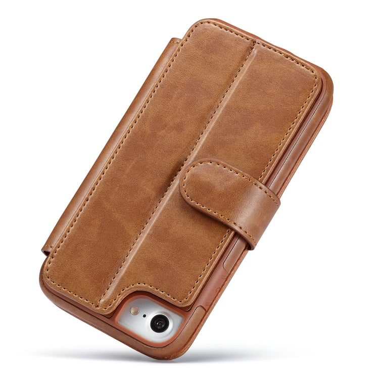 For iPhone 8 & 7 Detachable Retro PU Leather Texture Horizontal Flip Protective Leather Case with Card Slots & Holder & Wallet & Photo Frame