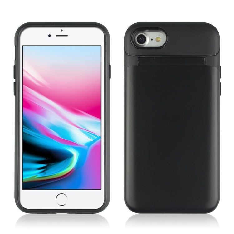 For iPhone SE 2020 & 8 & 7 TPU + PC Multifunction Protective Case with Holder & Card Slot & Mirror