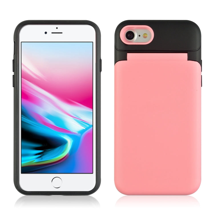 For iPhone SE 2020 & 8 & 7 TPU + PC Multifunction Protective Case with Holder & Card Slot & Mirror