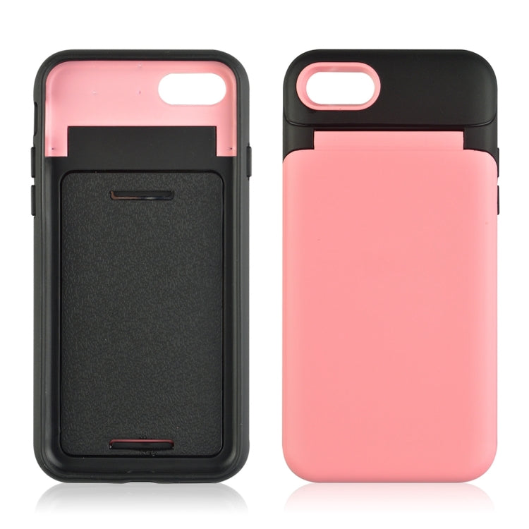 For iPhone SE 2020 & 8 & 7 TPU + PC Multifunction Protective Case with Holder & Card Slot & Mirror