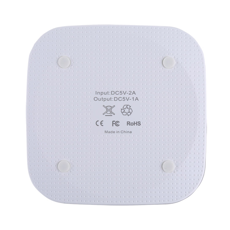 5V 1A Universal Square Qi Standard Fast Wireless Charger with Indicator Light