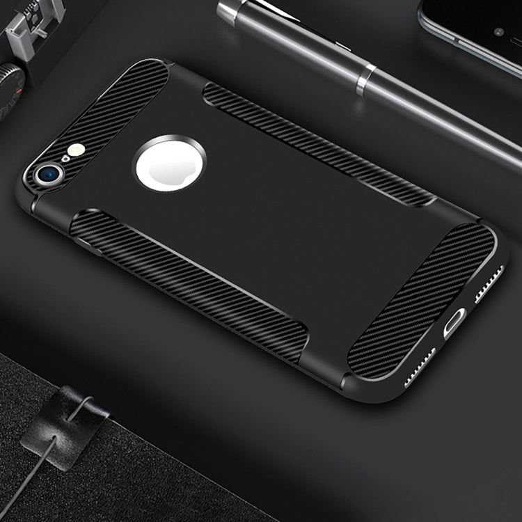 Carbon Fiber Anti-slip TPU Protective Case For iPhone SE 2020 & 8 & 7