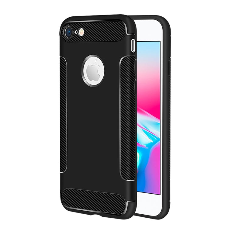 Carbon Fiber Anti-slip TPU Protective Case For iPhone SE 2020 & 8 & 7