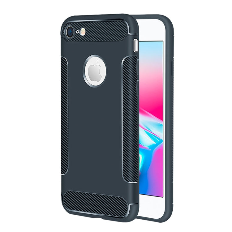Carbon Fiber Anti-slip TPU Protective Case For iPhone SE 2020 & 8 & 7