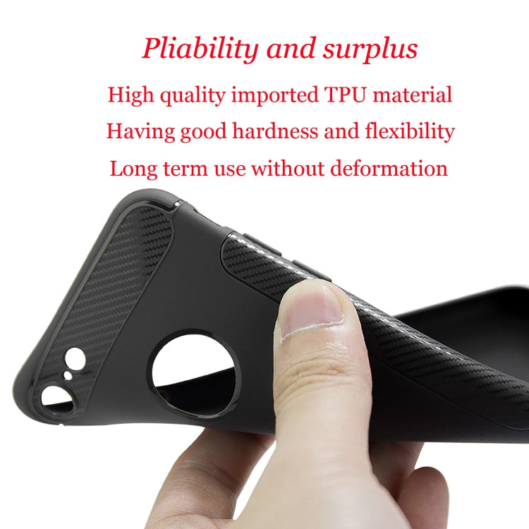 Carbon Fiber Anti-slip TPU Protective Case For iPhone SE 2020 & 8 & 7
