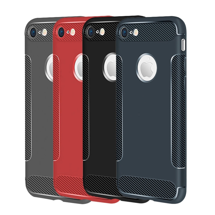 Carbon Fiber Anti-slip TPU Protective Case For iPhone SE 2020 & 8 & 7