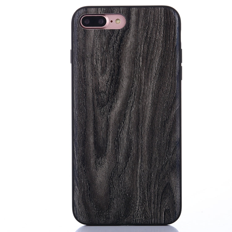 For iPhone SE 2020 & 8 & 7 Wood Texture Leather Paste Protective Back Cover Case