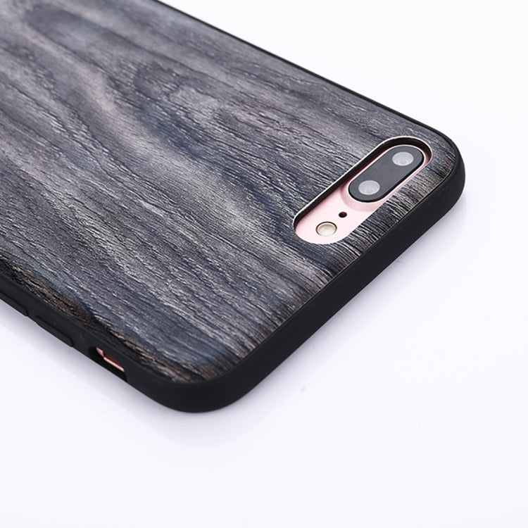 For iPhone SE 2020 & 8 & 7 Wood Texture Leather Paste Protective Back Cover Case
