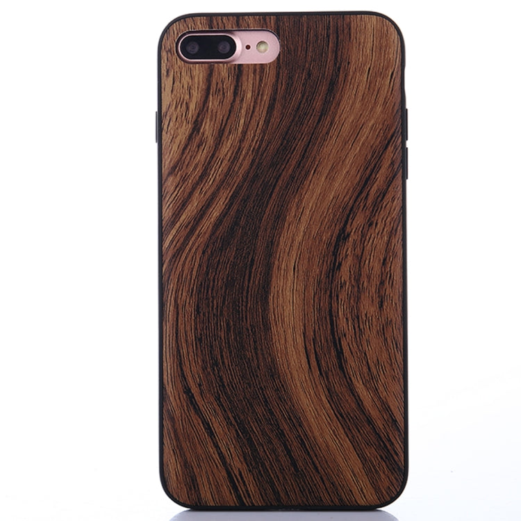 For iPhone SE 2020 & 8 & 7 Wood Texture Leather Paste Protective Back Cover Case
