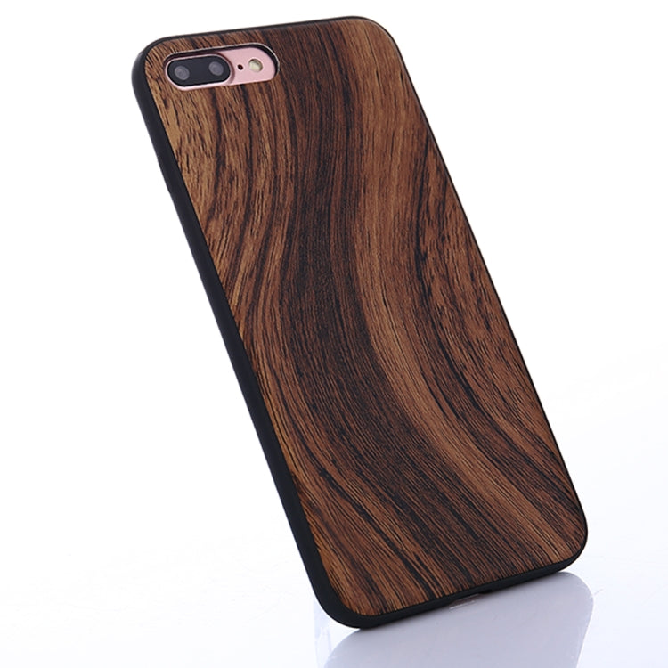 For iPhone SE 2020 & 8 & 7 Wood Texture Leather Paste Protective Back Cover Case