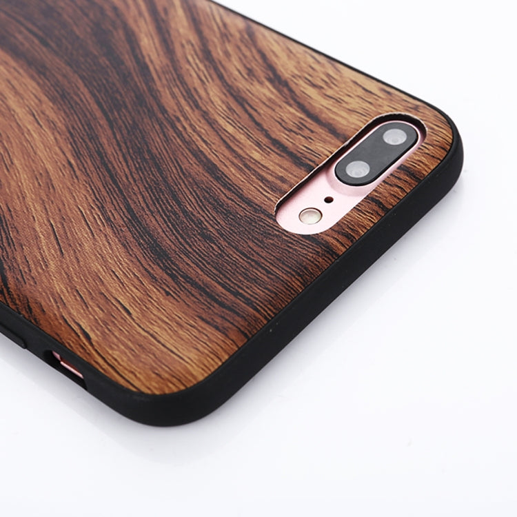 For iPhone SE 2020 & 8 & 7 Wood Texture Leather Paste Protective Back Cover Case
