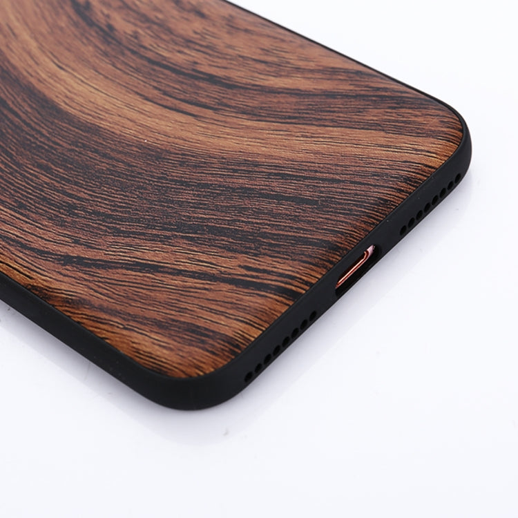 For iPhone SE 2020 & 8 & 7 Wood Texture Leather Paste Protective Back Cover Case