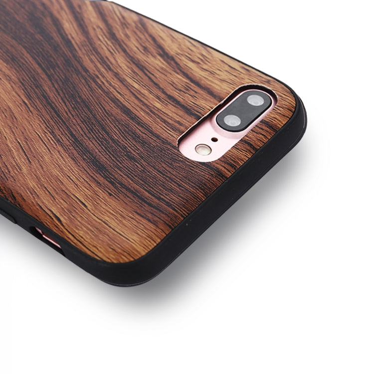 For iPhone SE 2020 & 8 & 7 Wood Texture Leather Paste Protective Back Cover Case