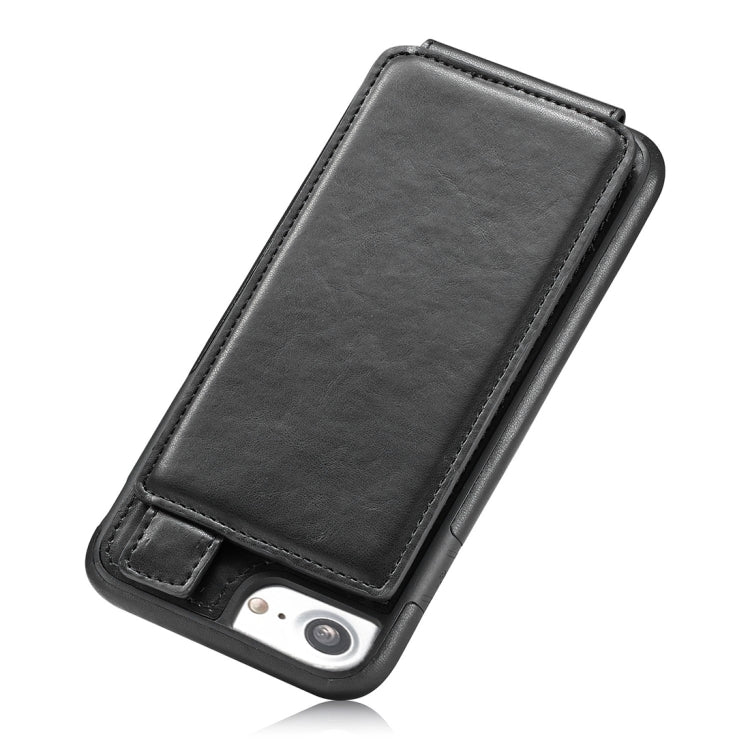 For iPhone SE 2020 & 8 & 7 Retro PU Leather Texture Vertical Flip Protective Leather Case with Card Slots & Wallet & Photo Frame