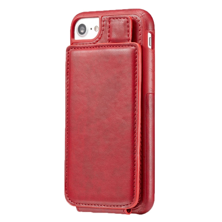 For iPhone SE 2020 & 8 & 7 Retro PU Leather Texture Vertical Flip Protective Leather Case with Card Slots & Wallet & Photo Frame