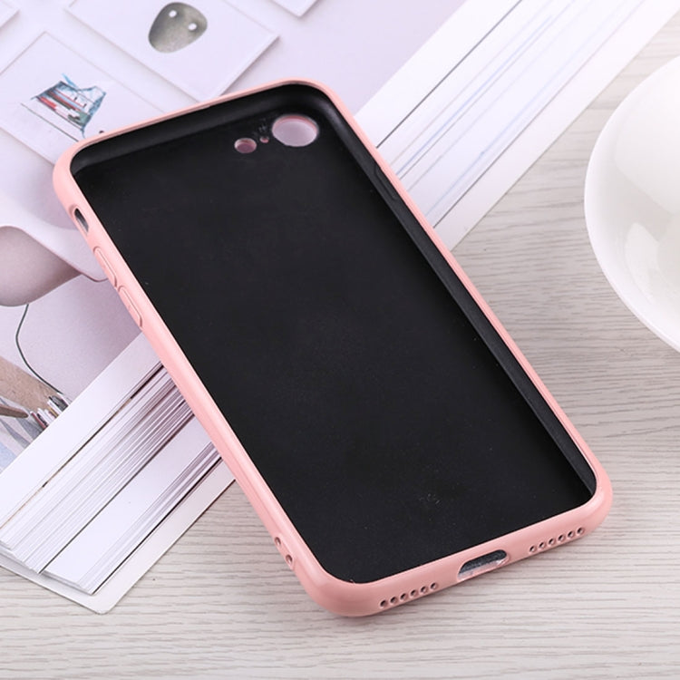 Fashion Heart Pattern Anti-scratch Gradient Color Glass Protection Case For iPhone SE 2020 & 8 & 7