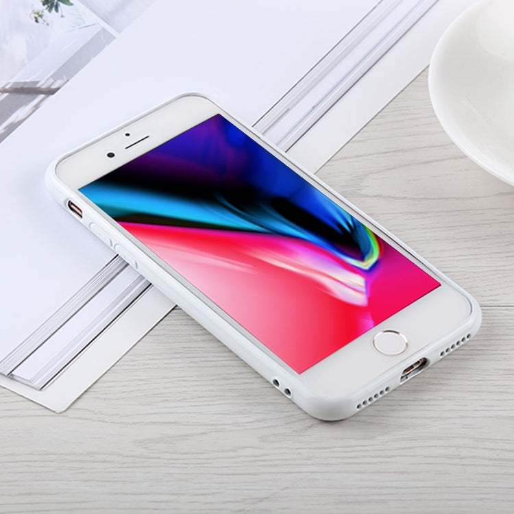 Fashion Heart Pattern Anti-scratch Gradient Color Glass Protection Case For iPhone SE 2020 & 8 & 7